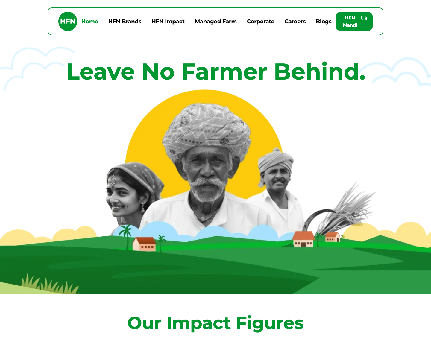 Harvesting technology and farmer services website snapshot